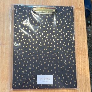 Vera Bradley Clipboard Folio “Midnight Gold Dots”